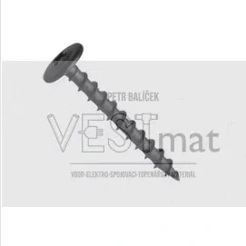 Šroub do sádrokartonové desky EN 14566, rámová hlava, COARSE hrubý závit do dřeva jednochodý, UHN, drážka Phillips, fosfát, 4.2x45 mm 