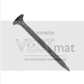 Šroub do sádrokartonové desky EN 14566, zápustná hlava, TB samovrtný TEX, TSD, drážka Phillips, fosfát, 3.5x55 mm