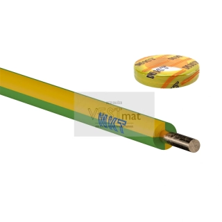 vodič H07V-U 2,5 zelenožlutý (CY)
