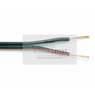 kabel 2x0,15 dvojlinka černý/rudý S8130