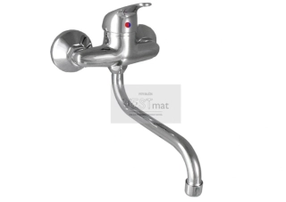 FORUM dřezová stěnová baterie FORUM s kulatým ramínkem 200 mm - rozteč 100 mm