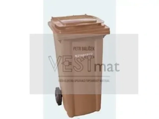 Popelnice 240 L plastová hnědá s kolečky