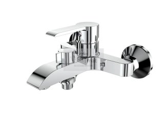 VENTURA, vanová stěnová baterie s ker.přep.,bez sprchové sady, rozteč 150 mm