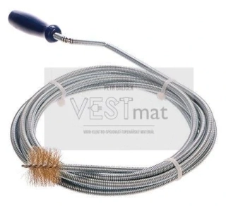 Pero protahovací na čištění odpadů, 3m x O 6mm, kartáček na konci GEKO