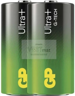 baterie GP ULTRA PLUS D (LR20) 2PP alkalická B03412