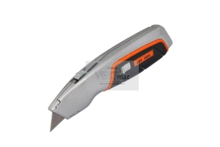 Nůž hliníkový s lichoběžníkovou čepelí, FASTER TOOLS