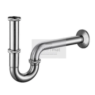 Mereo Umyvadlový sifon kulatý U, 5/4"x ø 32 mm, celokovový, chromovaný