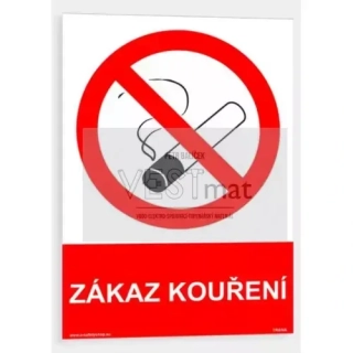 Tabulka bezpečnostní - plast A4 "Zákaz kouření