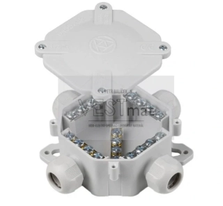 rozvodka krabicová 6455-11 5.P/2 5pól. šedá IP67 (ACIDUR)