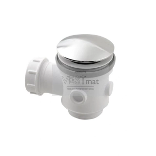 Sifon vanový, Click Clack, DN40/50 nerez