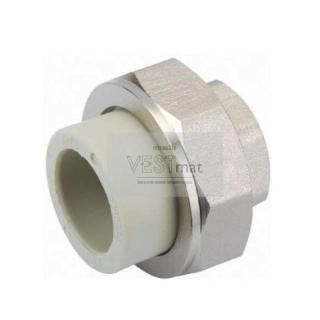 PPR Přechodka 25 x 3/4" se šroubením a vnitřním závitem