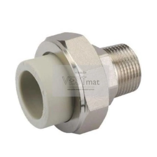 PPR Přechodka 20 x 1/2" se šroubením a vnějším závitem