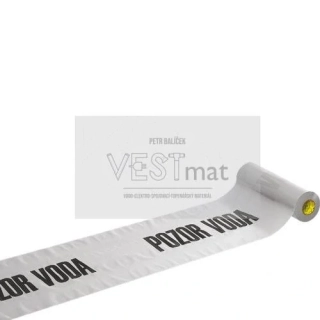 Výstražná fólie - bílá - POZOR VODA