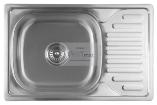 Nerezový vestavný dřez s odkapem 66x18x42cm