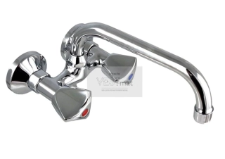 dřezová stěnová baterie s horním ramínkem - MADISON - rozteč 100 mm