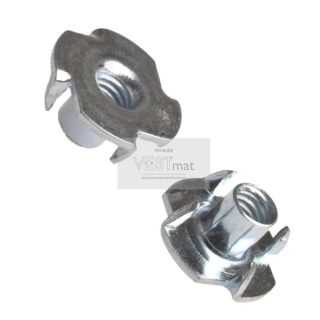 Matice narážecí, ocel, zinek bílý, M4x8