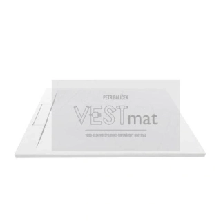 Mereo Obdélníková sprchová vanička s hranatým krytem sif.,120x90x3 cm, vč. sif., bez nožiček, litý mramor