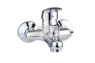 ZORA, vanová stěnová baterie s keram.přep., bez sprchové sady, rozteč 100 mm