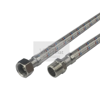nerezová flexi hadice 8x12, MxF, 3/8"x3/8", 150 cm