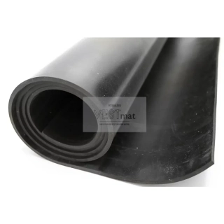 Deska SBR V/E 70 s textilní vložkou, š./d cca 30x50cm, síla 3 mm, tvrdost 70Sh, černá, pryž