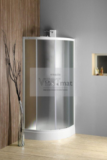 ARLEN čtvrtkruhová sprchová zástěna 900x900 mm, sklo Brick