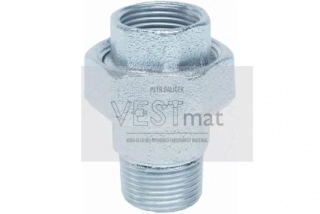 Přímé šroubení, ploché těsnění M/F 1/2" - POZINK