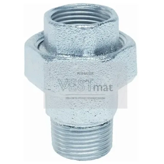 Přímé šroubení, ploché těsnění M/F 1 1/2" - POZINK