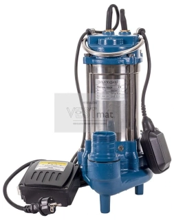 230V kalové čerpadlo s řezákem, s plovákem, ovládací skříňka, kabel 10m