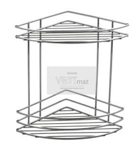 Chrom line dratena rohova police dvojita, chrom