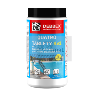 Quatro tablety – dezinfekce, proti řasám, vločkování, stabilizace 1kg