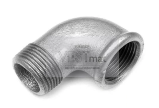 Koleno 90° redukční M/F 3/4" x 1/2" - POZINK