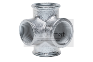 Dvojité T-koleno shodné 3/4" - POZINK