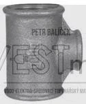T-kus redukční 1 1/2" x 1 1/4" - ČERNÝ