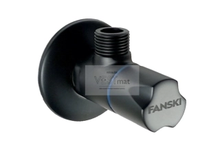 rohový ventil BLACK s keram.vrškem 1/2"x 3/8" sítko, modrý - FANSKI