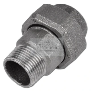 Přímé šroubení, ploché těsnění M/F 1 1/4" - ČERNÉ