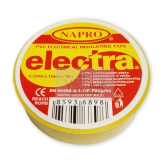 páska izolační 15mmx10m PVC - žlutá