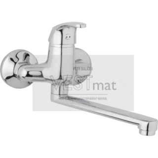 Nástěnná dřezová a umyvadlová baterie SLIM, rozteč 100 mm, ramínko 200 mm