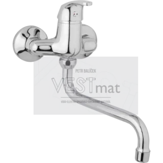 Nástěnná dřezová a umyvadlová baterie SLIM, rozteč 100 mm, trubkové ramínko 200 mm