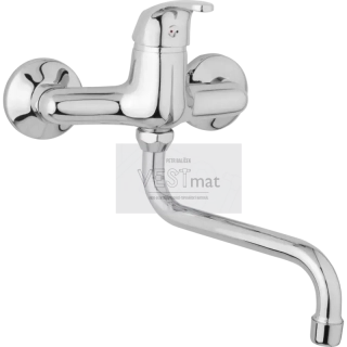 Nástěnná dřezová a umyvadlová baterie SLIM, rozteč 150 mm, trubkové ramínko 200 mm