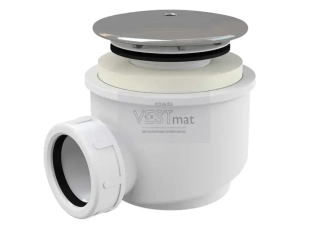 Sifon vaničkový průměr 60 mm, chromová mřížka