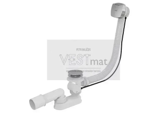 Vanový sifon automat - komplet - chrom