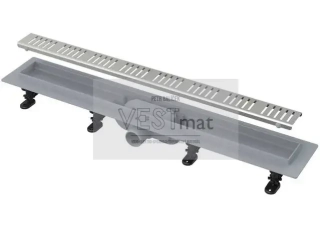 Plastovy podlahovy zlab Alca SIMPLE s matnym rostem, delka 850mm, matny