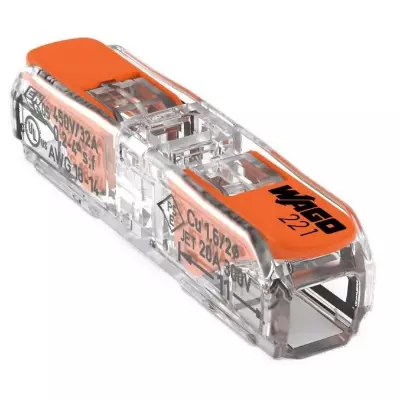 WAGO 221-2411 svorka bezšroubová 2pól, vodič do 4mm2