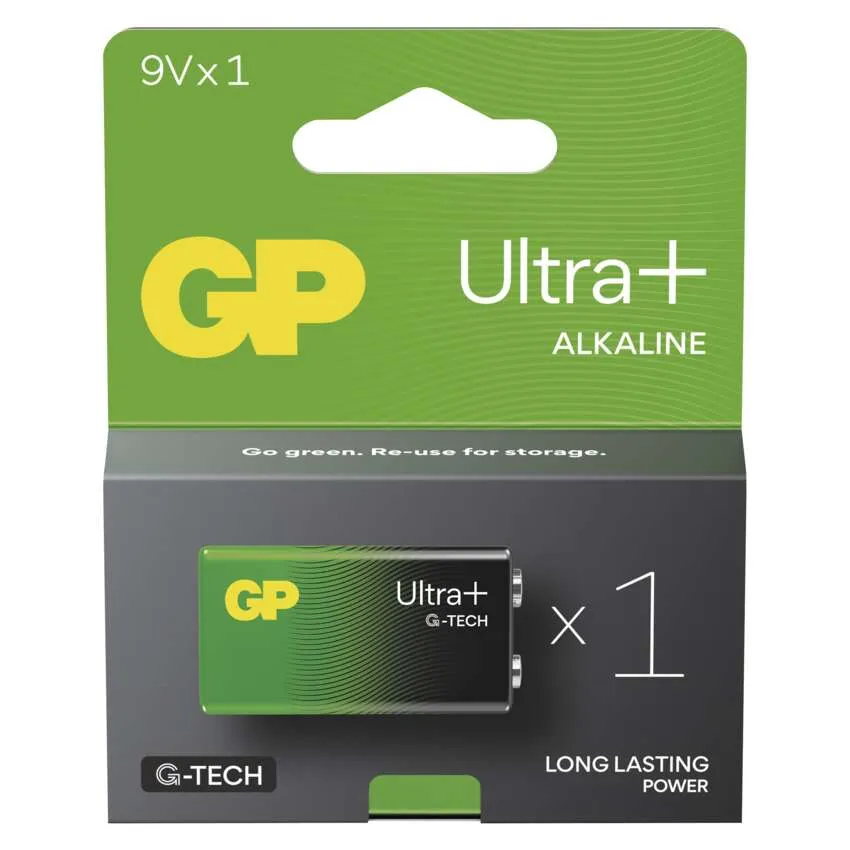 baterie GP ULTRA PLUS 9V (6LR61) alkalická B03511