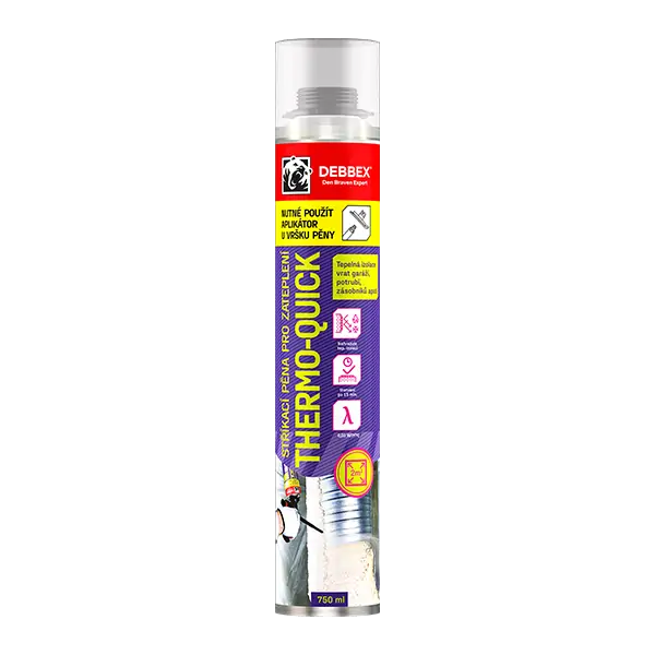 Stříkací pěna pro zateplení izolace THERMO-QUICK 750ml DEBBEX