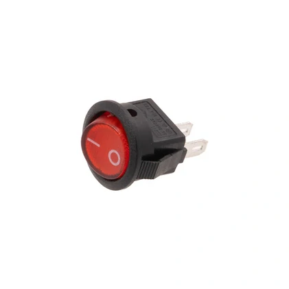 Vypínač kolébkový 250V/2A červený